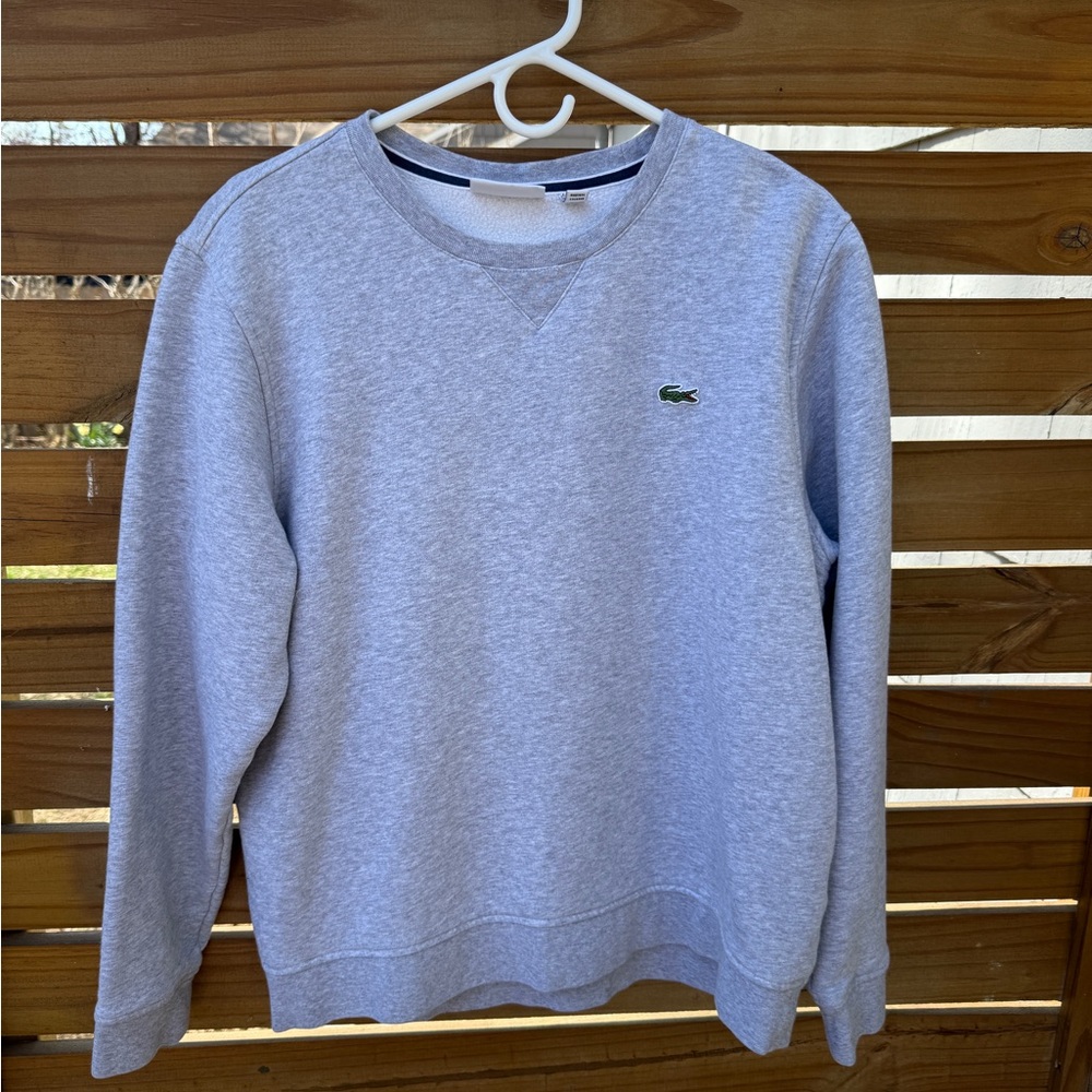 Lacoste Men's Gray Crewneck Sweatshirt